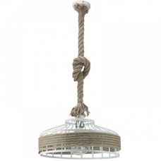 Φωτιστικό Κρεμαστό Φ40cm E27 230V Σχοινί 4421-WH